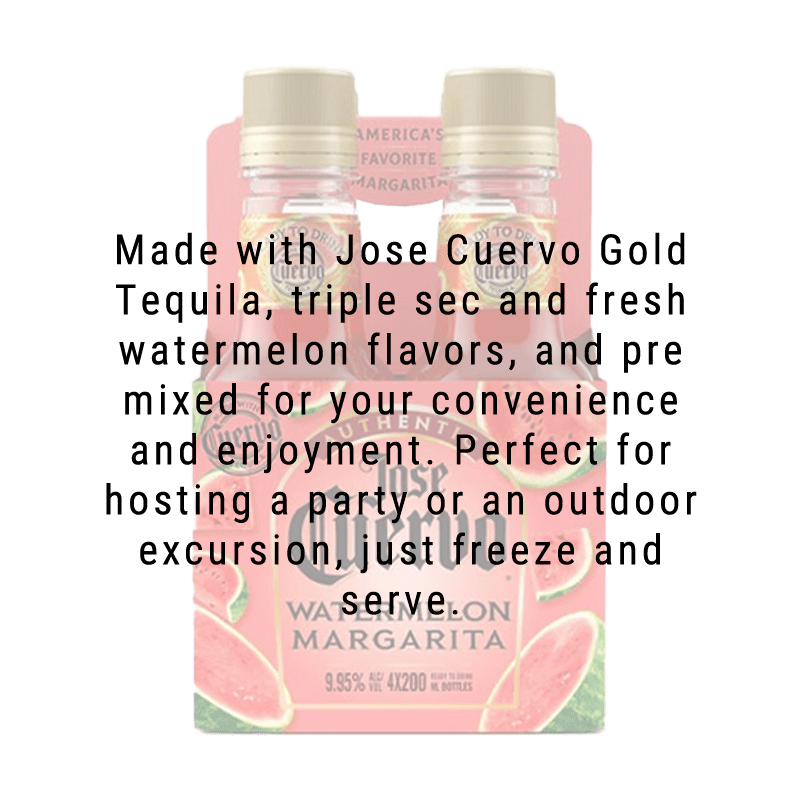 Jose Cuervo Authentic Watermelon Margarita 200mL 4 Pack - Great American Craft Spirits
