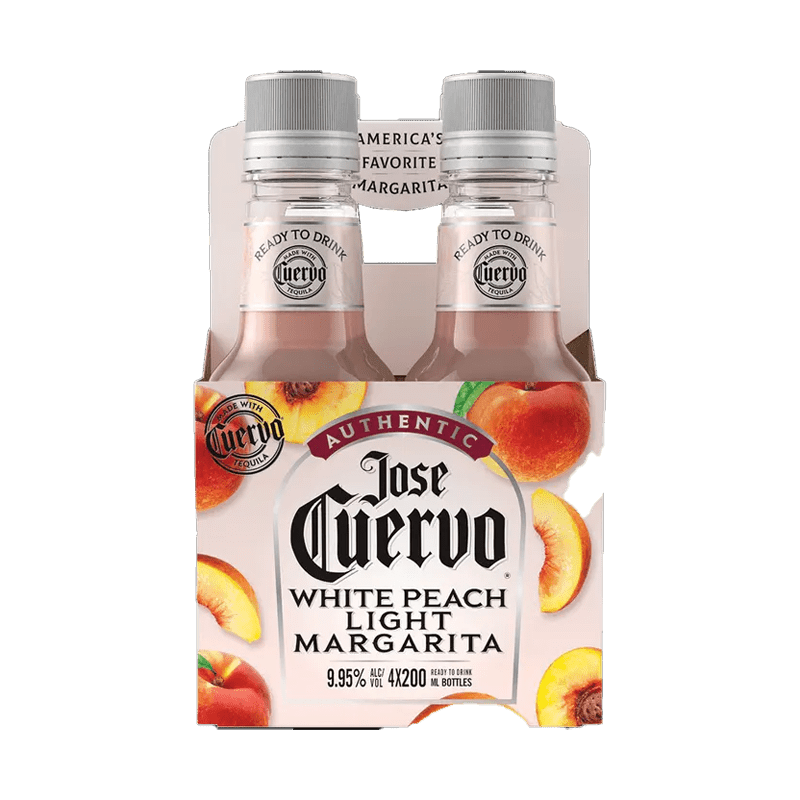 Jose Cuervo Authentic White Peach Light Margarita 200mL 4 Pack