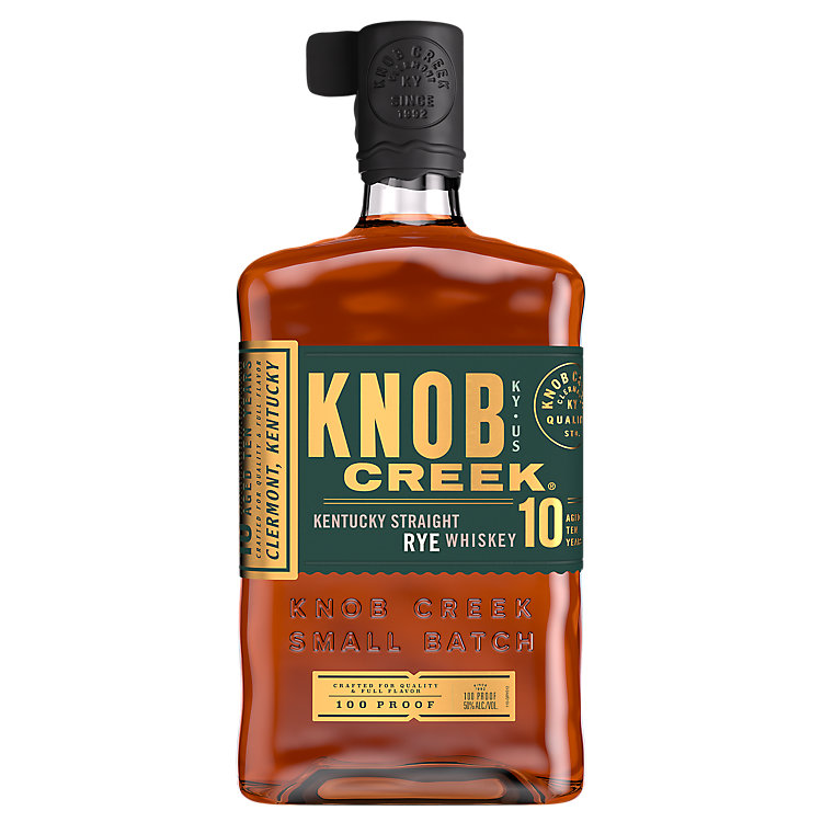 Knob Creek Straight Rye Whiskey Small Batch 10 Year 100 Proof 750ml Bottle