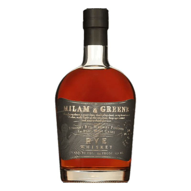 Milam & Greene Straight Rye Whiskey Finished in Port Casks 750mL - Great American Craft Spirits
