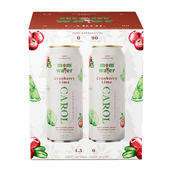 Buy Mom Water Carol - Cranberry Lime Cocktail 12.oz 4 Pack | Great