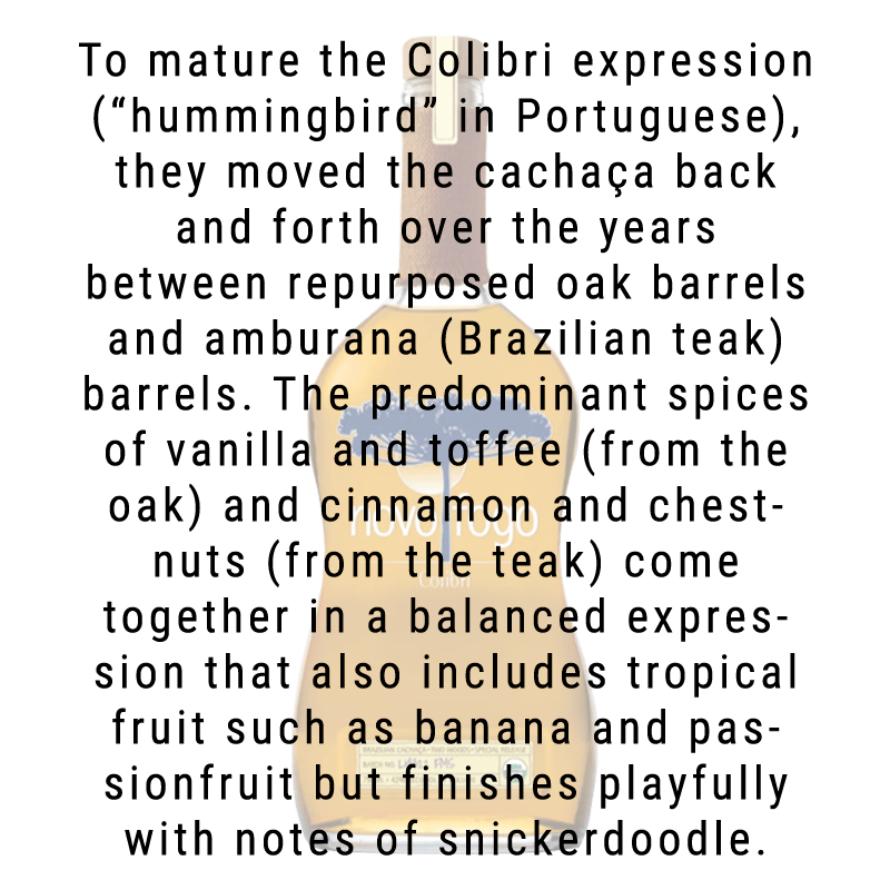 Novo Fogo Colibri Cachaça 750mL - Great American Craft Spirits