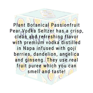 Buy Plant Botanical Vodka Seltzer Passionfruit Pear 12.oz 4 pack