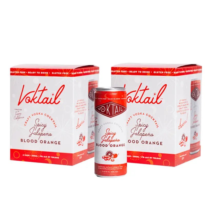 Voktail: Spicy Jalapeno Blood Orange 4 Pack Buy one Get one Deal - Great American Craft Spirits