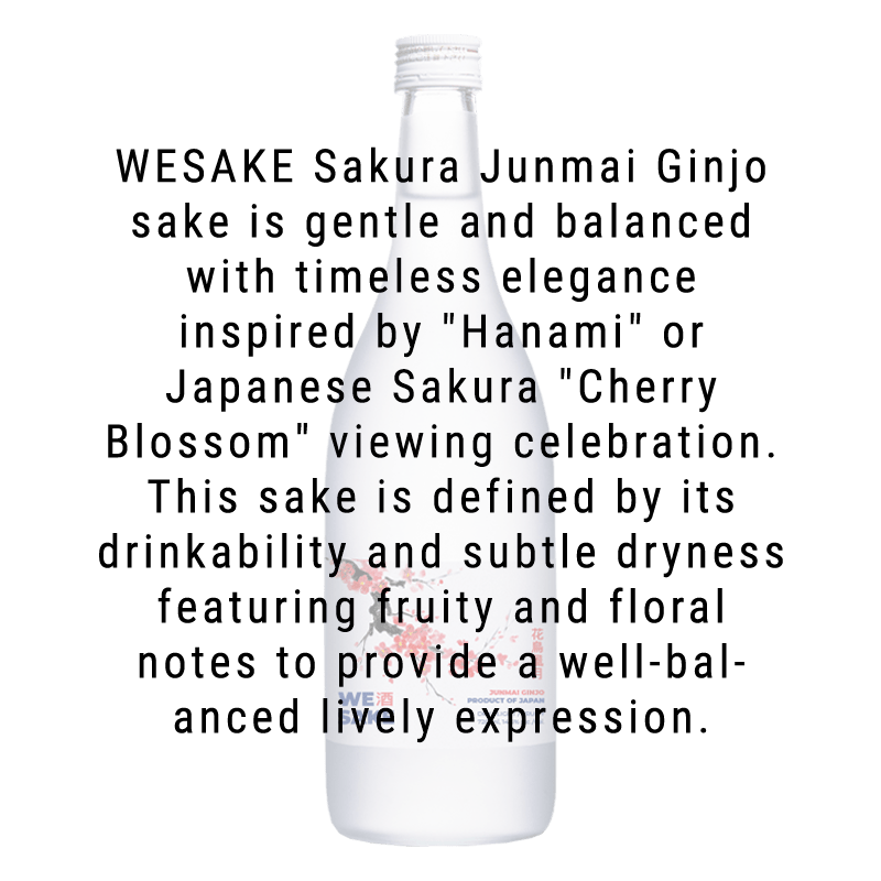 Wesake: Sakura Junmai Ginjo Sake 720mL - Great American Craft Spirits