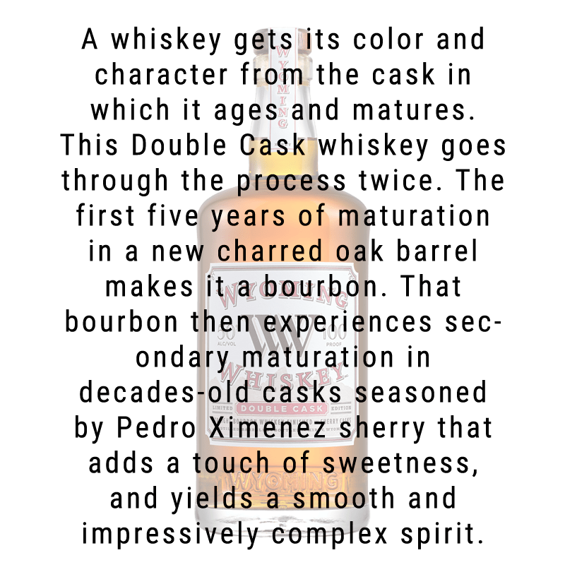 Wyoming Whiskey Double Cask Bourbon Whiskey 750mL - Great American Craft Spirits
