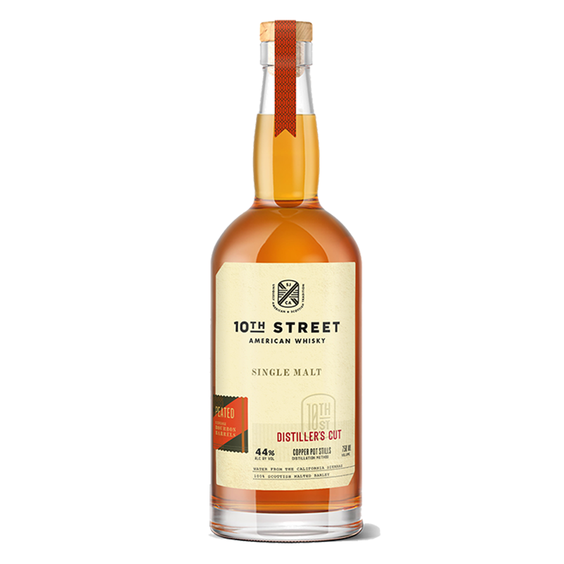 10th Street Single Malt Peated Whiskey 750mL