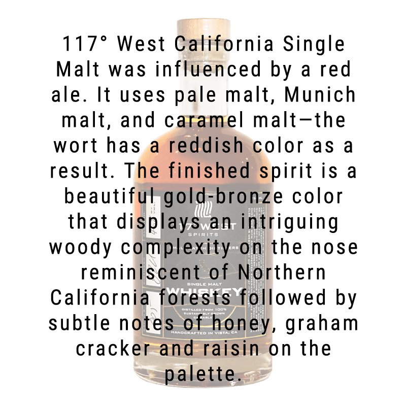 
            
                Load image into Gallery viewer, 117º West Spirits California Single Malt Whiskey 750mL
            
        