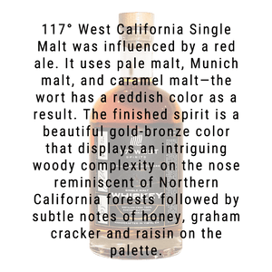 
            
                Load image into Gallery viewer, 117º West Spirits California Single Malt Whiskey 750mL
            
        
