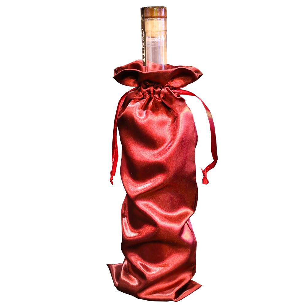 
            
                Load image into Gallery viewer, Burgundy Burlap Spirits Gift Bag
            
        