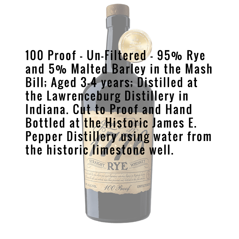 James E. Pepper 1776 Straight Rye Whiskey 750mL