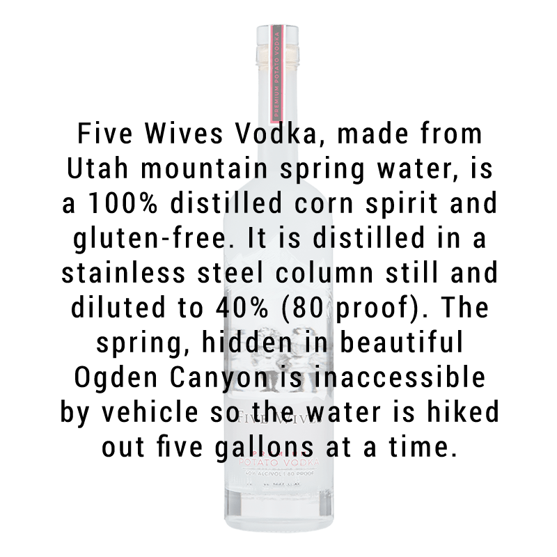 Ogden's Own Five Wives Premium Potato Vodka 750ml