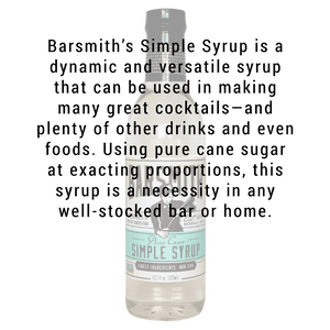 Bar Smith Simple Syrup 375mL