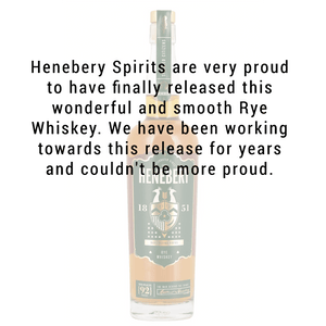 Henebery Straight Rye Whiskey 750ml