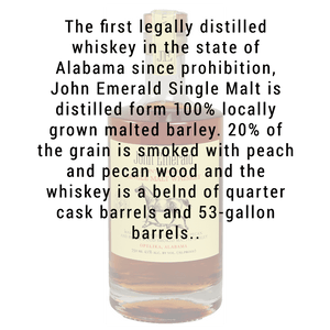 
            
                Load image into Gallery viewer, John Emerald Distilling Co. Alabama Single Malt Whiskey 750mL
            
        