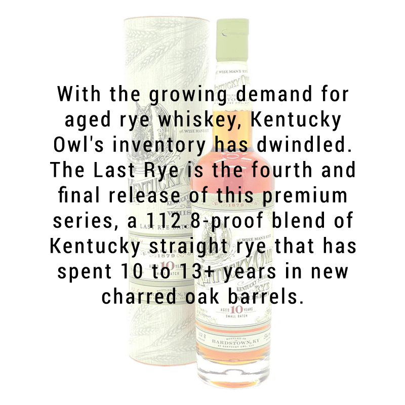 Kentucky Owl Kentucky Straight Rye Whiskey 10 Year Batch #4 750mL