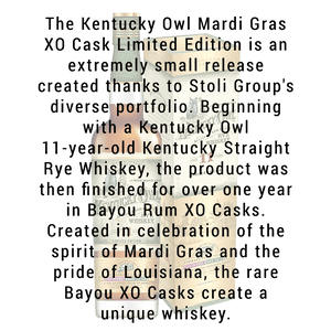 Kentucky Owl Mardi Gras Limited Edition 11 Year Straight Rye 750mL