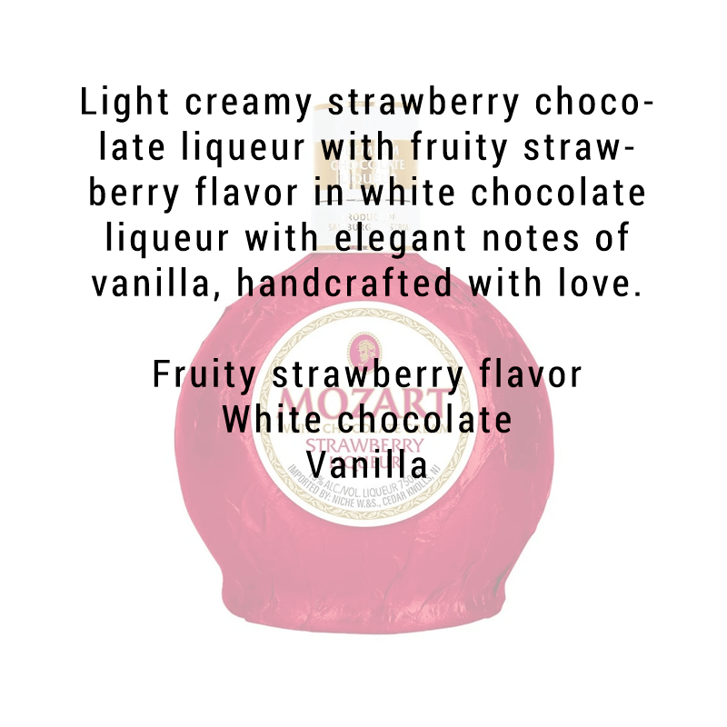 Mozart Strawberry Chocolate Cream Liqueur 750ml