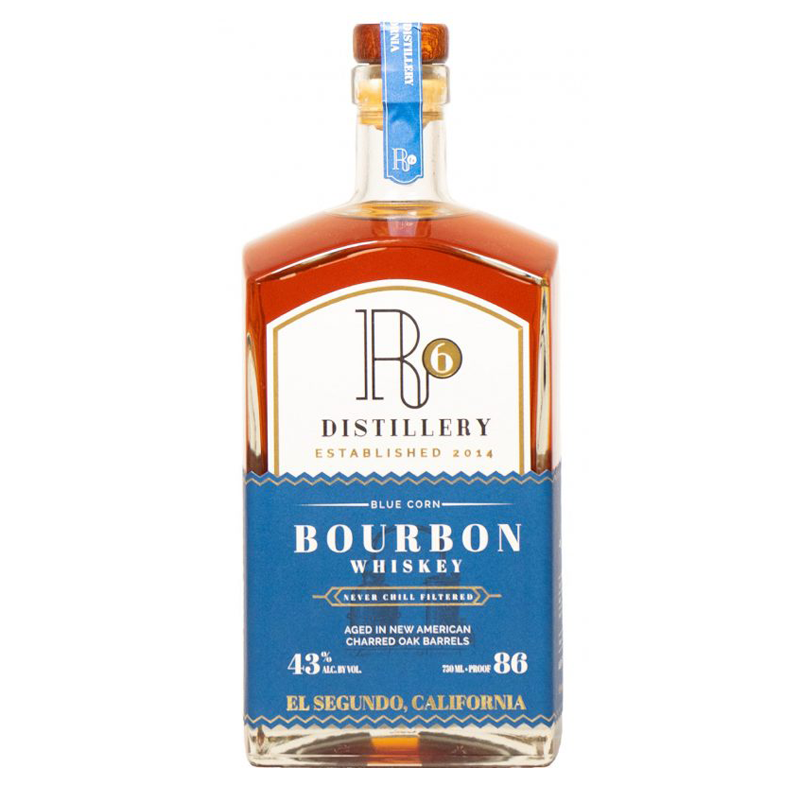 R6 Distillery Blue Corn Bourbon Whiskey 750mL