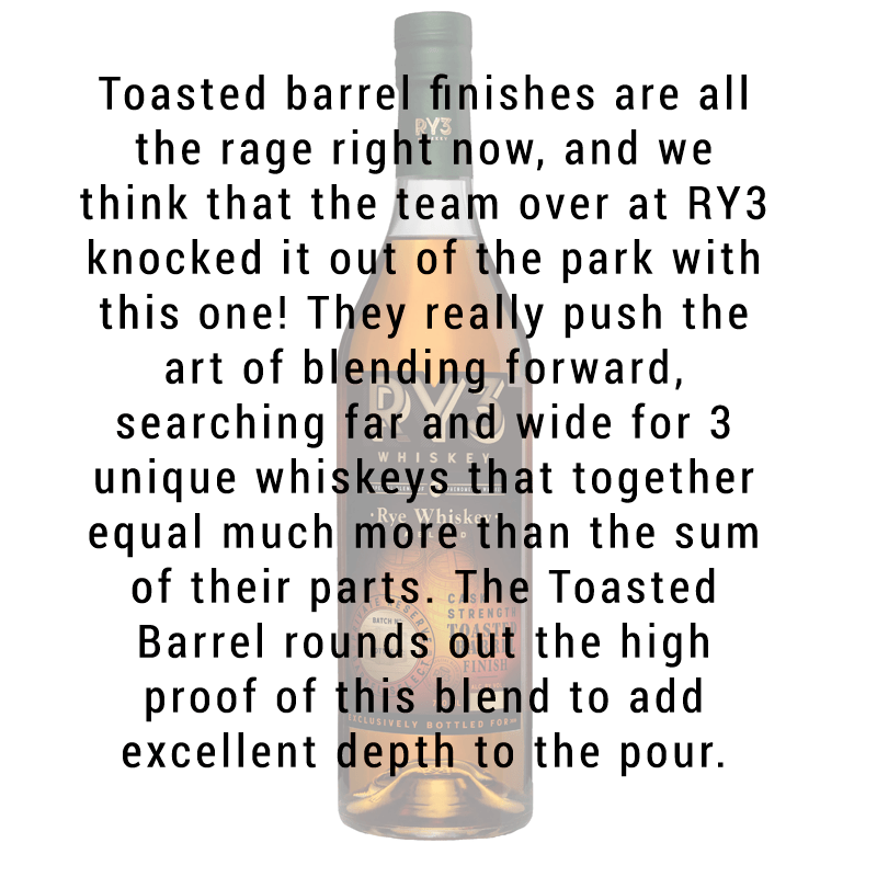 Ry3 Whiskey Cask Strength Private Reserve Blended Rye Whiskey 750mL