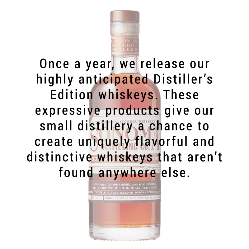 Sonoma Distilling Distiller's Edition Cherrywood Smoked Bourbon Whiskey 750mL