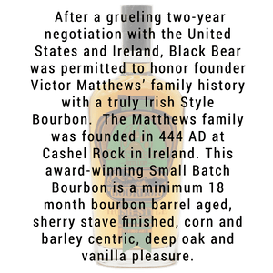 Black Bear Distillery Irish Style Whiskey 750mL