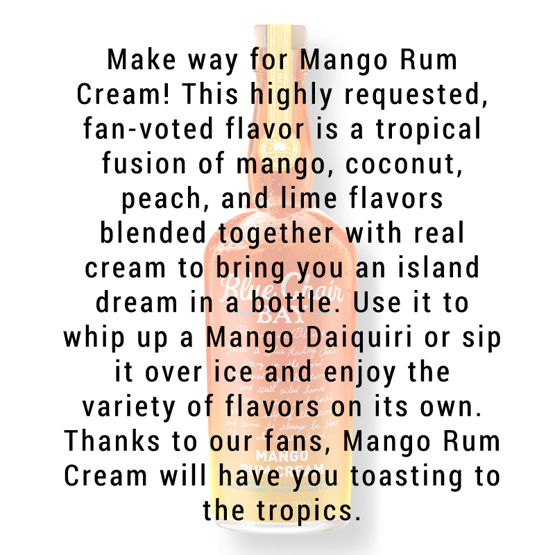 Blue Chair Bay Mango Rum Cream 750mL - Great American Craft Spirits