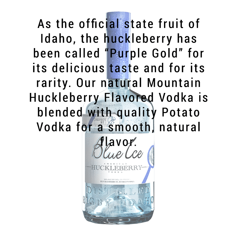 Blue Ice Huckleberry Vodka 750ml - Great American Craft Spirits