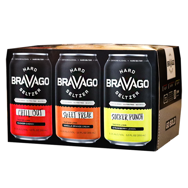 
            
                Load image into Gallery viewer, Bravago Hard Seltzer 6 pack
            
        