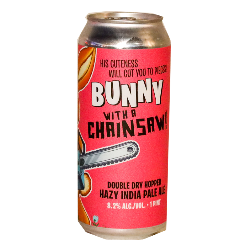 Paperback Bunny with a Chainsaw Double Hazy IPA 16.oz