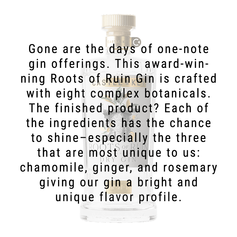 Castle & Key Roots of Ruin Gin 750ml - Great American Craft Spirits
