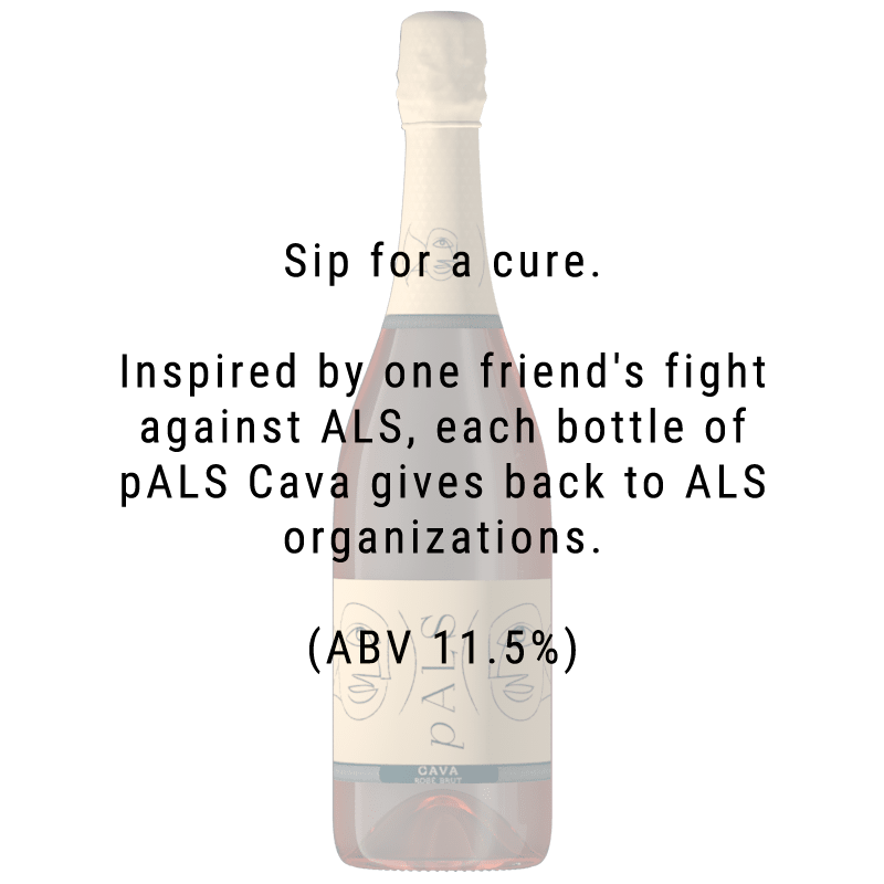 Drink Cava NV pALS (People with ALS) Cava Rose Brut 750mL - Great American Craft Spirits