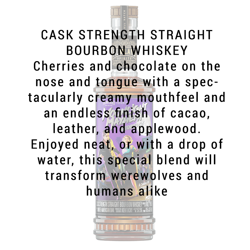 Filmland Spirits Moonlight Mayhem Extended Cut Cask Strength Bourbon Whiskey 750mL - Great American Craft Spirits