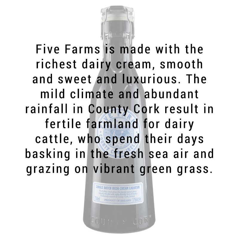 Five Farms Irish Cream 750ml - Great American Craft Spirits