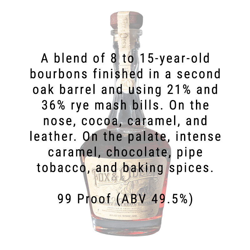 Fox & Oden Double Oaked Straight Bourbon Whiskey 750mL - Great American Craft Spirits