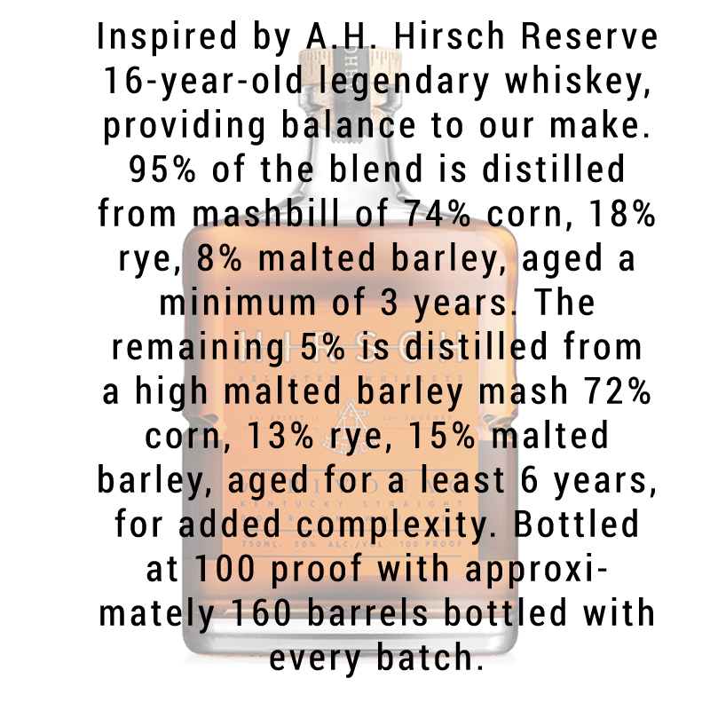 Hirsch The Bivouac Bourbon Whiskey 750mL - Great American Craft Spirits