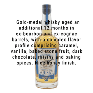 
            
                Load image into Gallery viewer, James Bay Distillers Galloping Goose Canadian Whiskey Finished in Boubon &amp;amp; Cognac Barrels 750mL
            
        