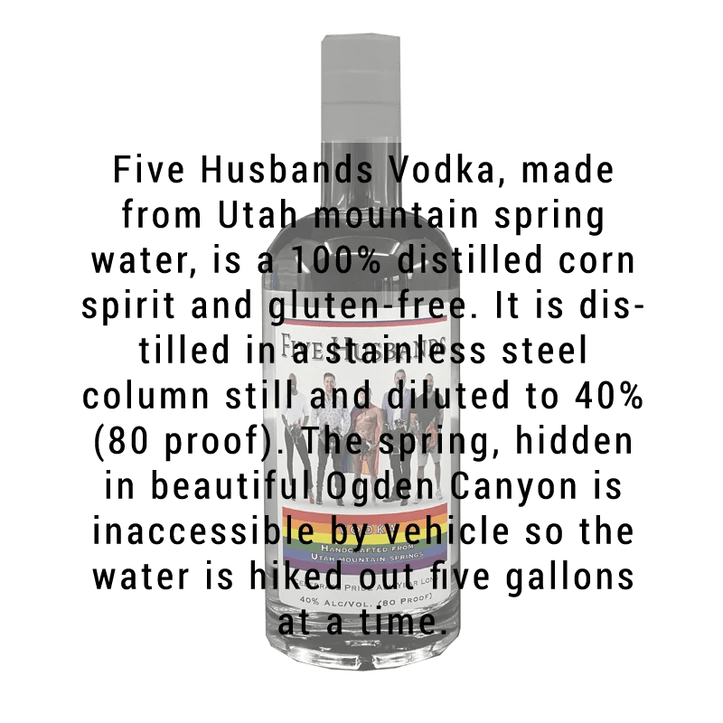 Ogden's Own Distillery Five Husbands Vodka 750ml - Great American Craft Spirits