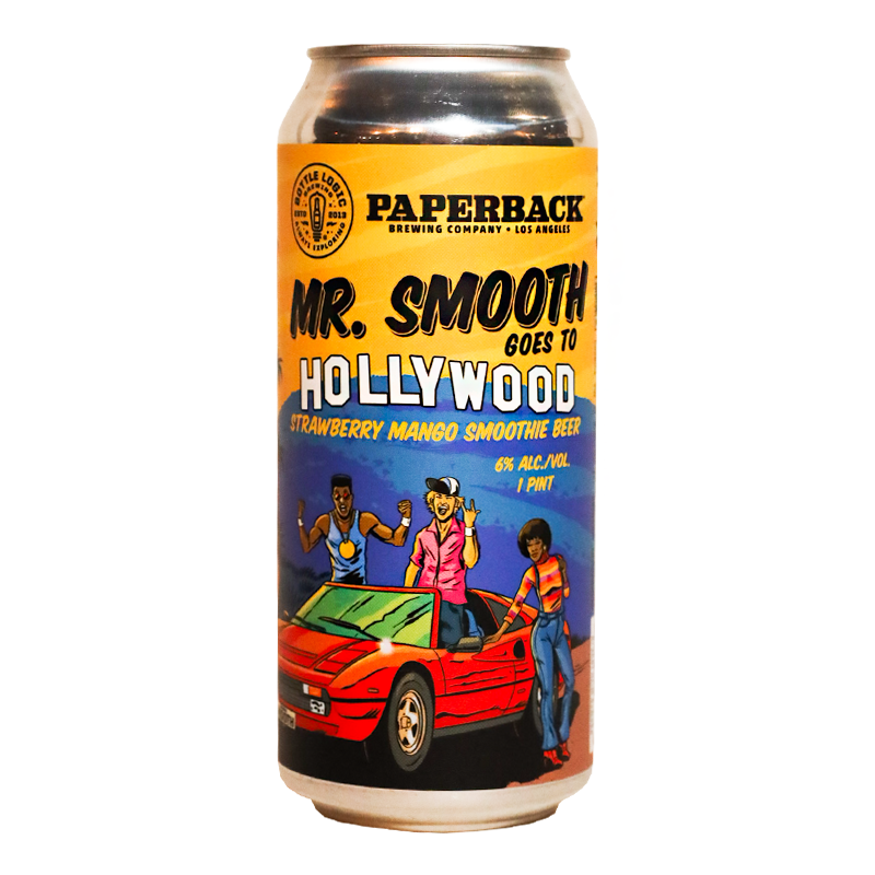 Paperback Brewing Mr. Smooth Goes to Hollywood Strawberry Mango Smoothie Beer 16.oz