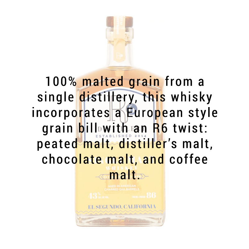 R6 Distillery Single Malt Whiskey 750mL