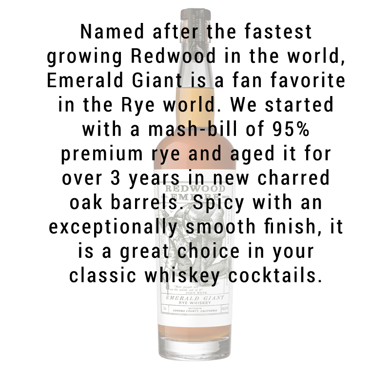Redwood Empire Emerald Giant Rye Whiskey 750mL