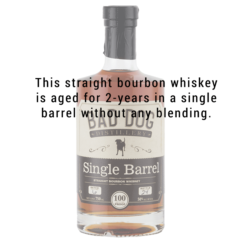 Bad Dog Distillery Single Barrel Bourbon Whiskey 750mL