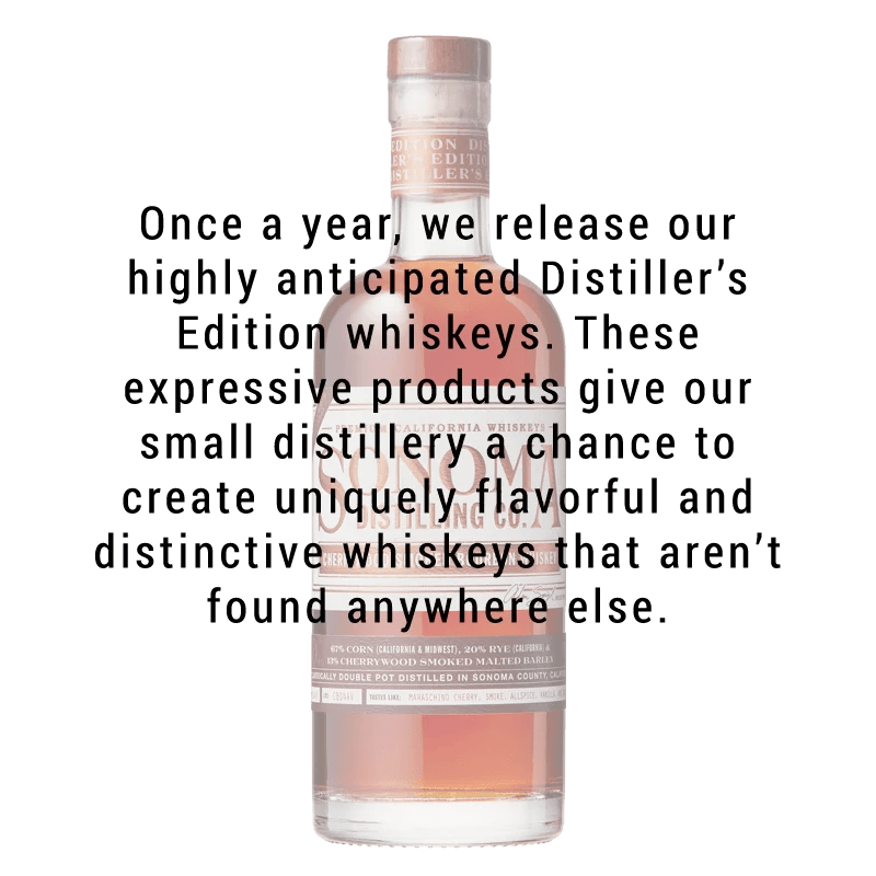 Sonoma Distilling Distiller's Edition Cherrywood Smoked Bourbon Whiskey 750mL - Great American Craft Spirits