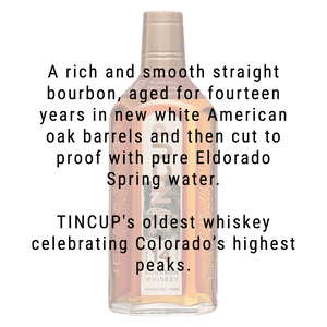 Tin Cup Fourteener Colorado Straight Bourbon Whiskey 14 Year 750mL