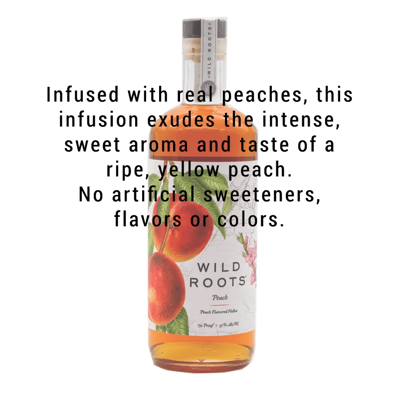 Wild Roots Peach Vodka 750mL - Great American Craft Spirits