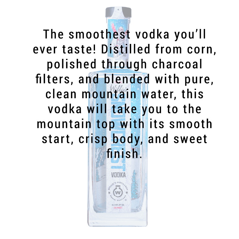 Willie's Distillery Snowcrest Vodka 750ml - Great American Craft Spirits