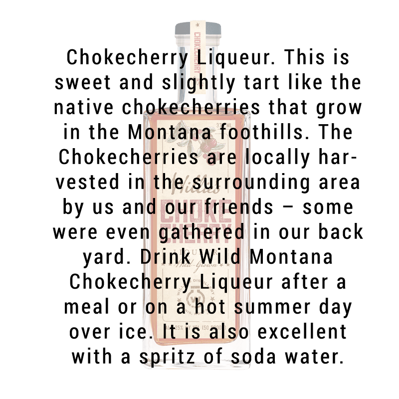 Willie's Distillery Wild Montana Chokecherry Liqueur 750ml - Great American Craft Spirits